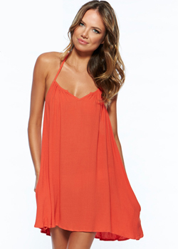 2015 L*Space Swimwear<br>Drifter Tunic in Red Coral 2015 L*Space Swimwear<br>Drifter Tunic in Red Coral