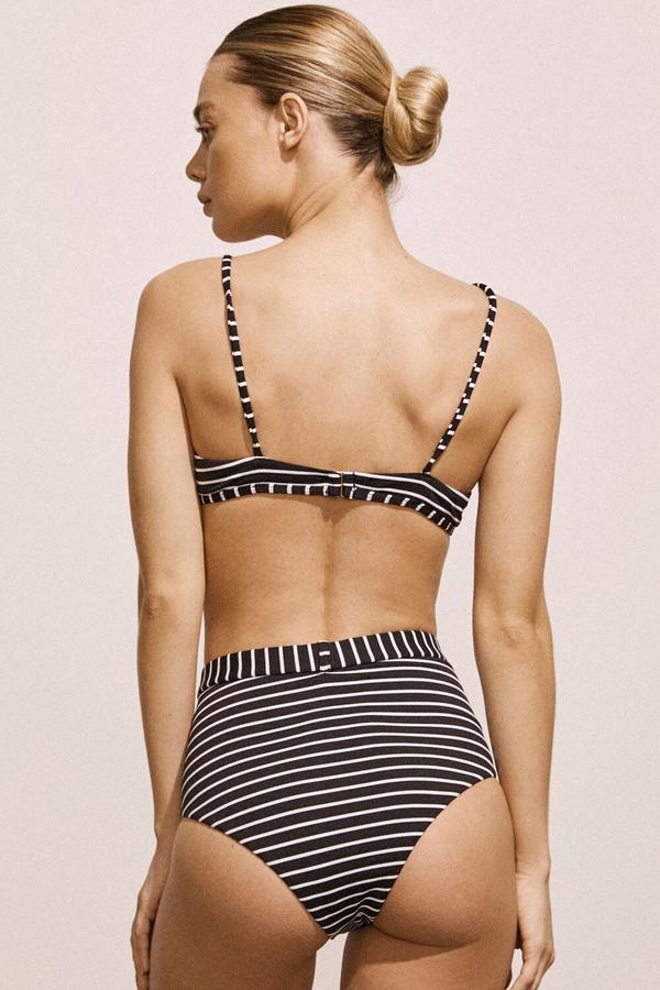 Fleur Bikini Bottom in Stripe by Amaio Swim