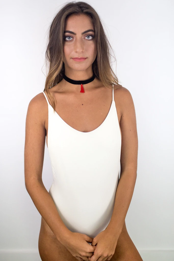 Liam Velvet Choker in Red Tassel