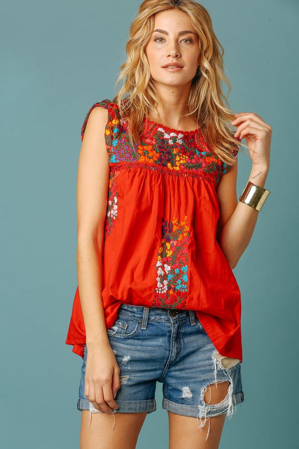 Margot Vista Hermosa Top in Red