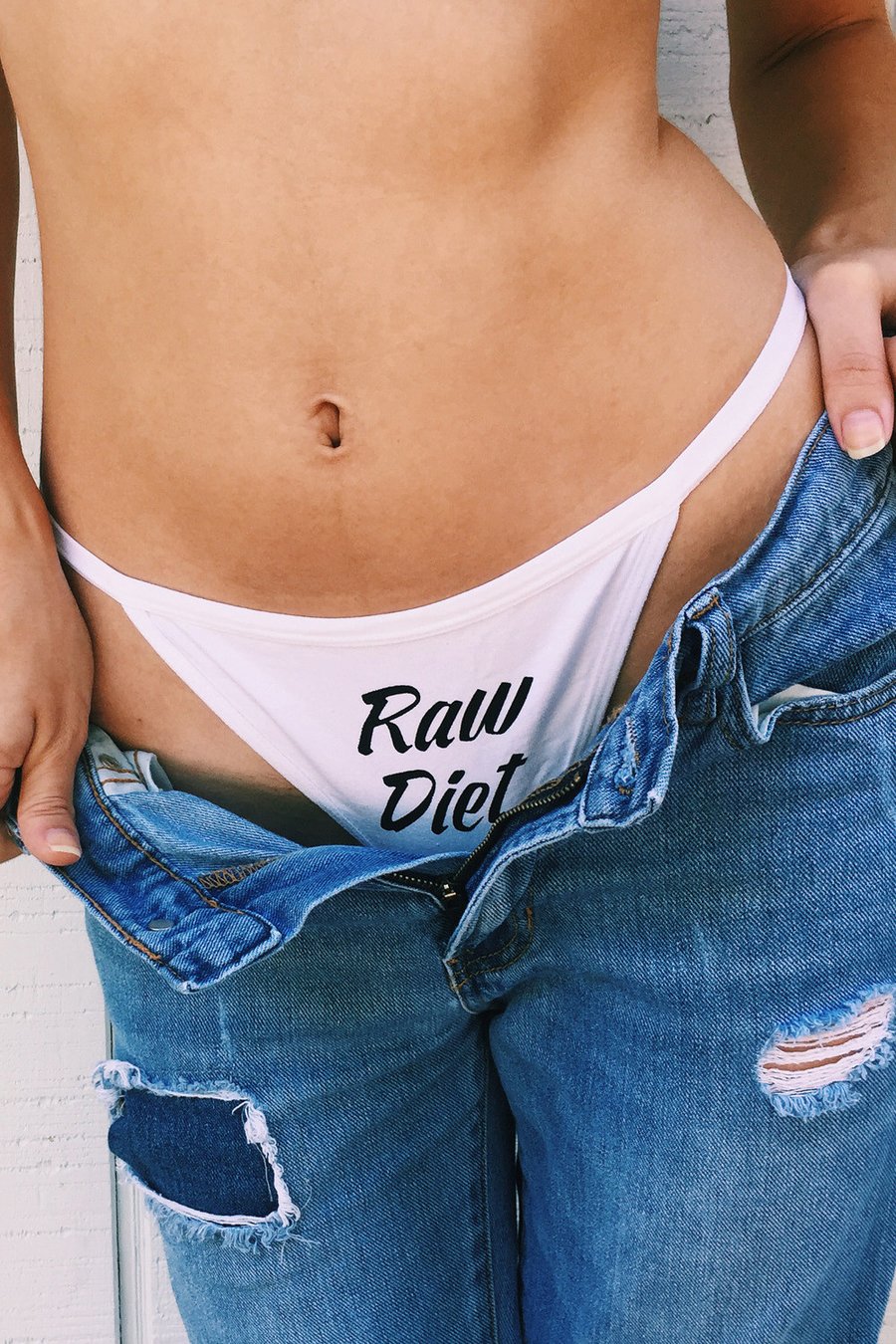Jolly Jive Raw Diet Skivvies in White, Cacique Boutique