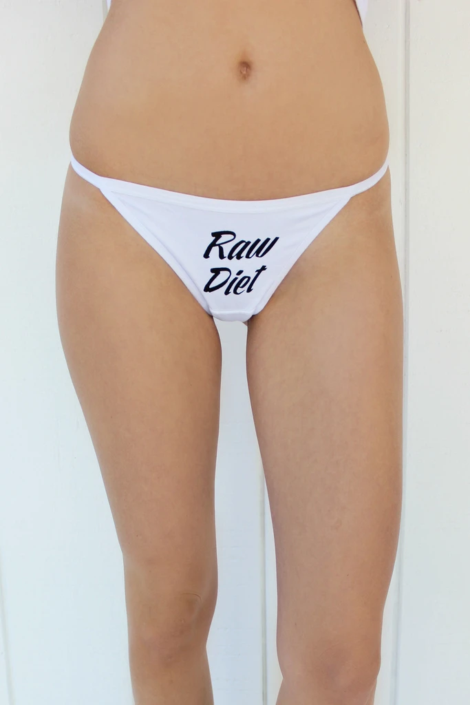 Jolly Jive Raw Diet Skivvies in White, Cacique Boutique