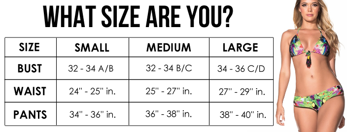 Agua Bendita Size Chart