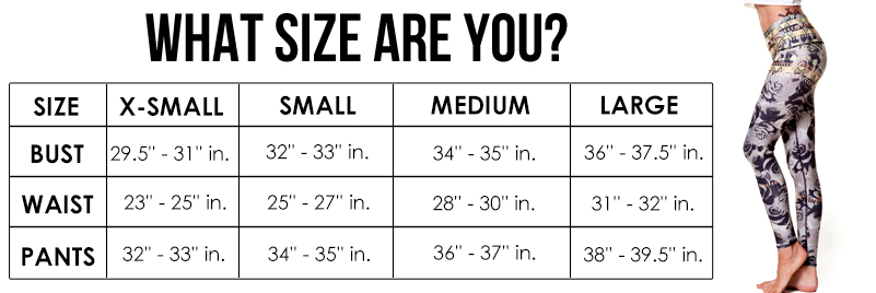 size chart teeki